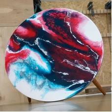 Журнальный столик с эпоксидной смолой в технике Resin Art