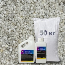 Набор каменный ковёр из белого мрамора 50 кг (2-5 мм).